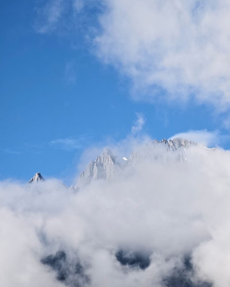 Jade Dragon Snow Mountain above the clouds